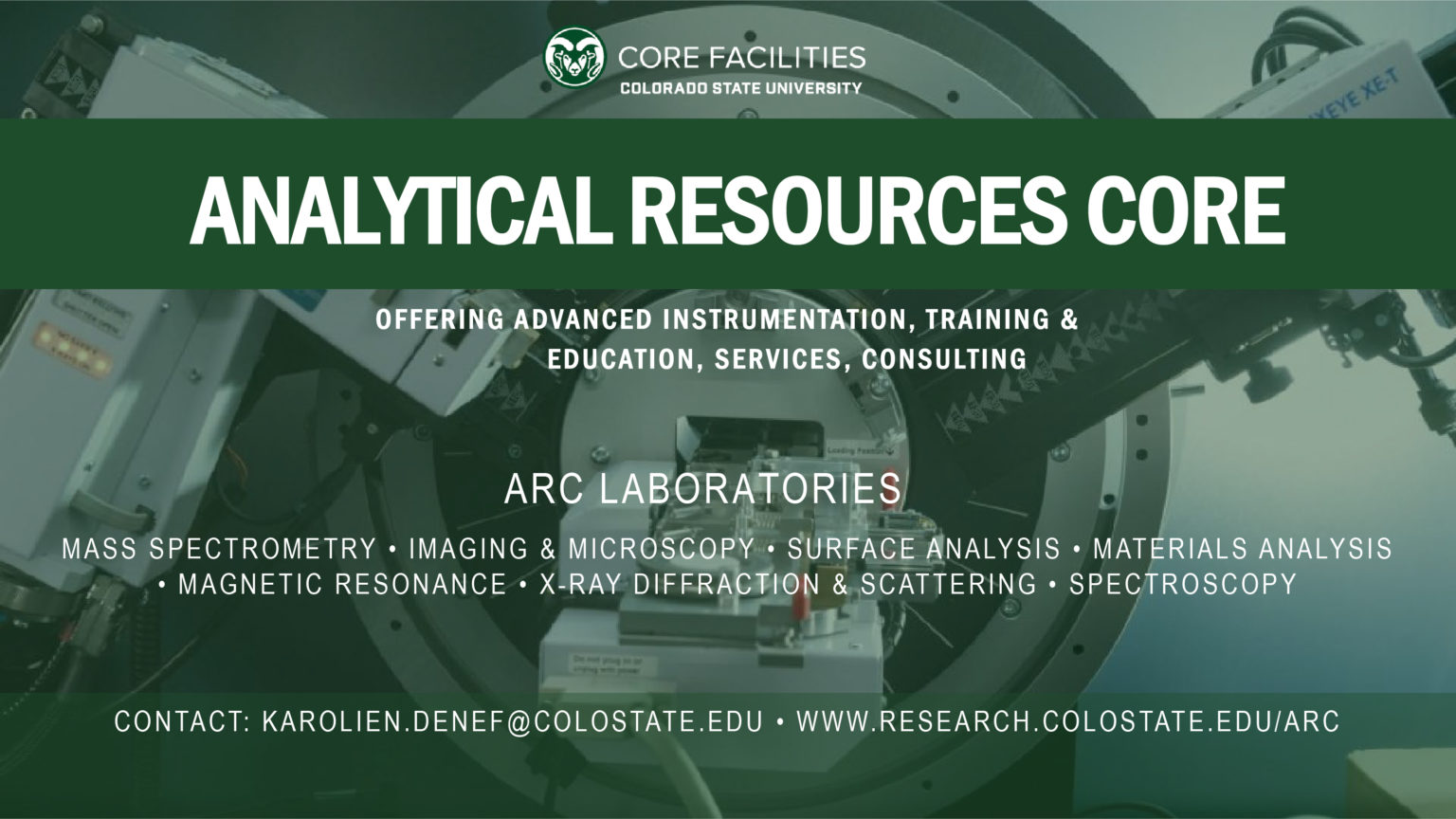 Analytical Resources Core: offering advanced instrumentation, training & education, services, consulting