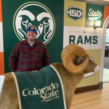 Aaron stands by cam the ram.