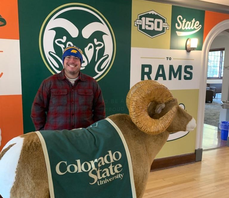 Aaron stands by cam the ram.